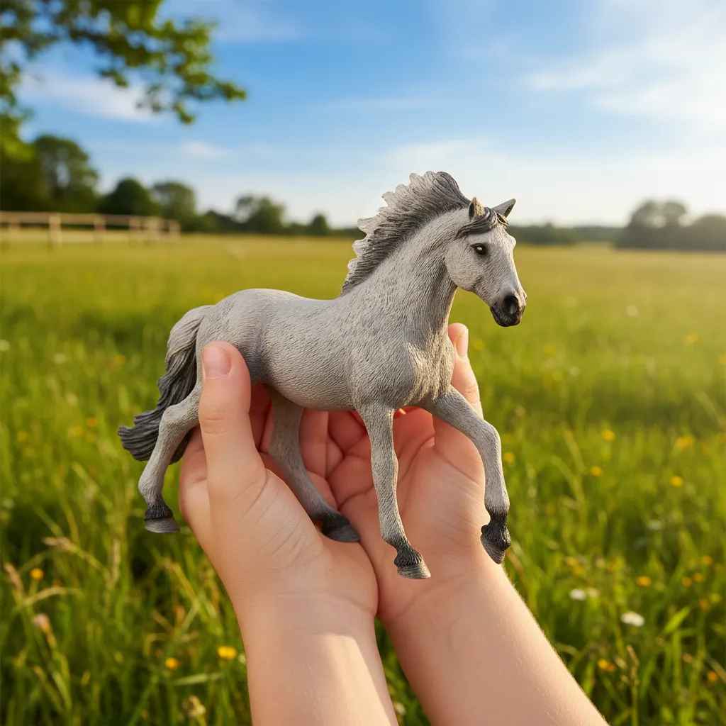 Figura Animales Caballo Sorraia Mustang Pintado A Mano