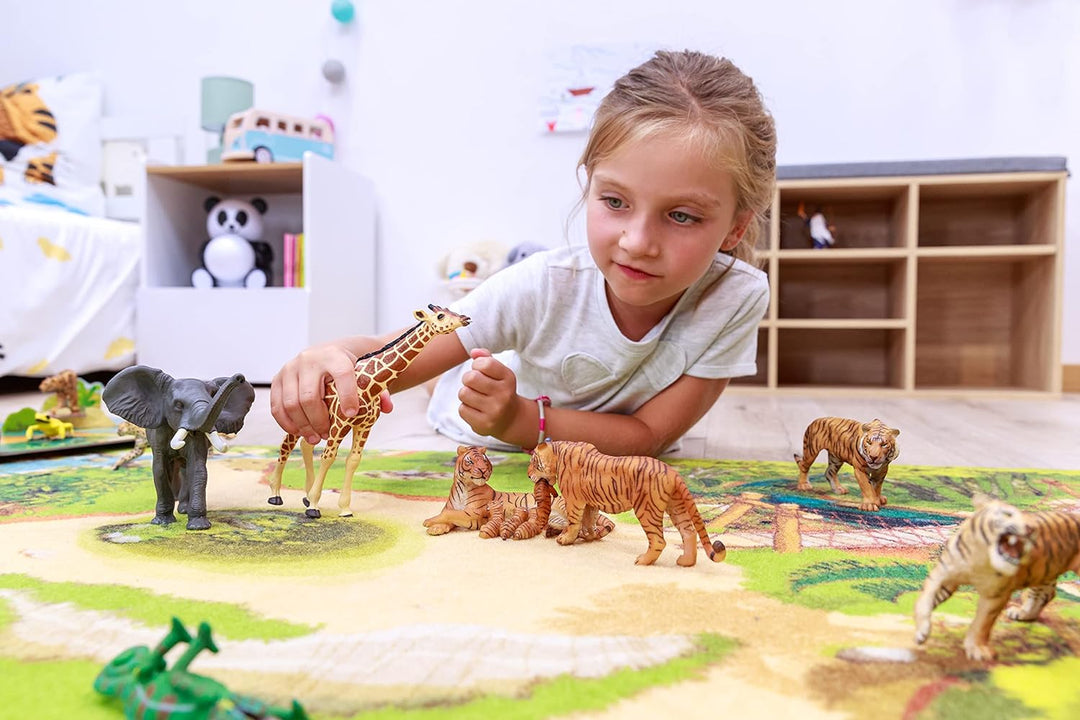 Figura Elefante De Asía Pintada A Mano papo