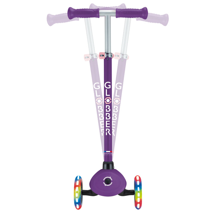Patineta Primo Lights Morado Luces Led Para Niños