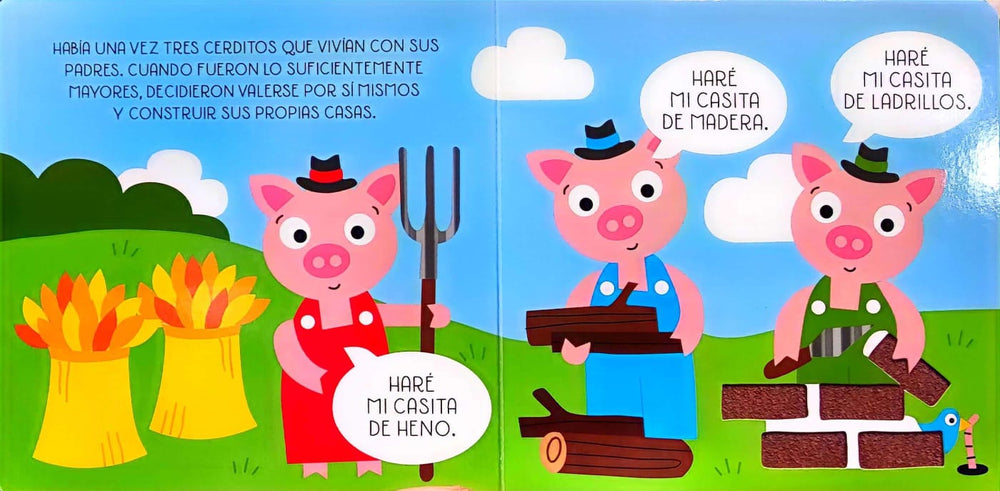 Libro Infantil Sentir Y Descubrir Los Tres Cerditos