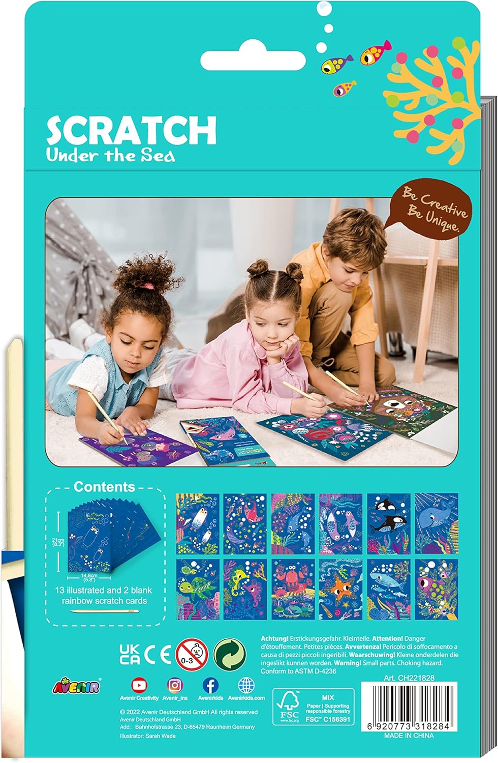 Libro De Ilustración Scratch océano Para Niños