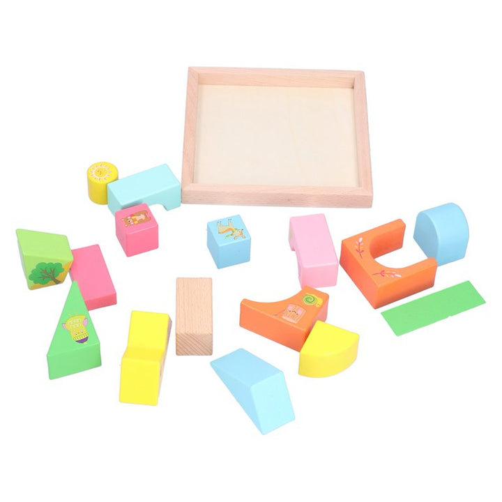 Juego Didáctico Bloques De Madera para Niños