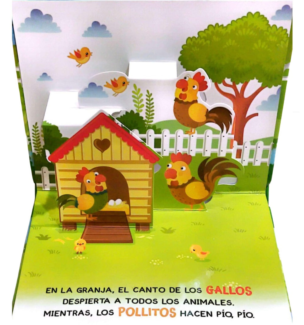 Libro Infantil Pop Up En La Granja Con Animales