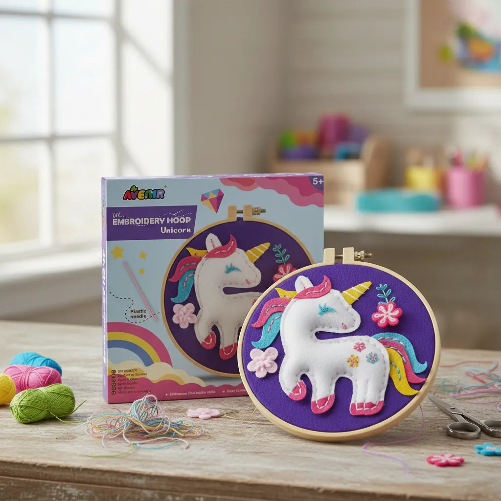 Set De Arte Y Manualidades Bordado Unicornio