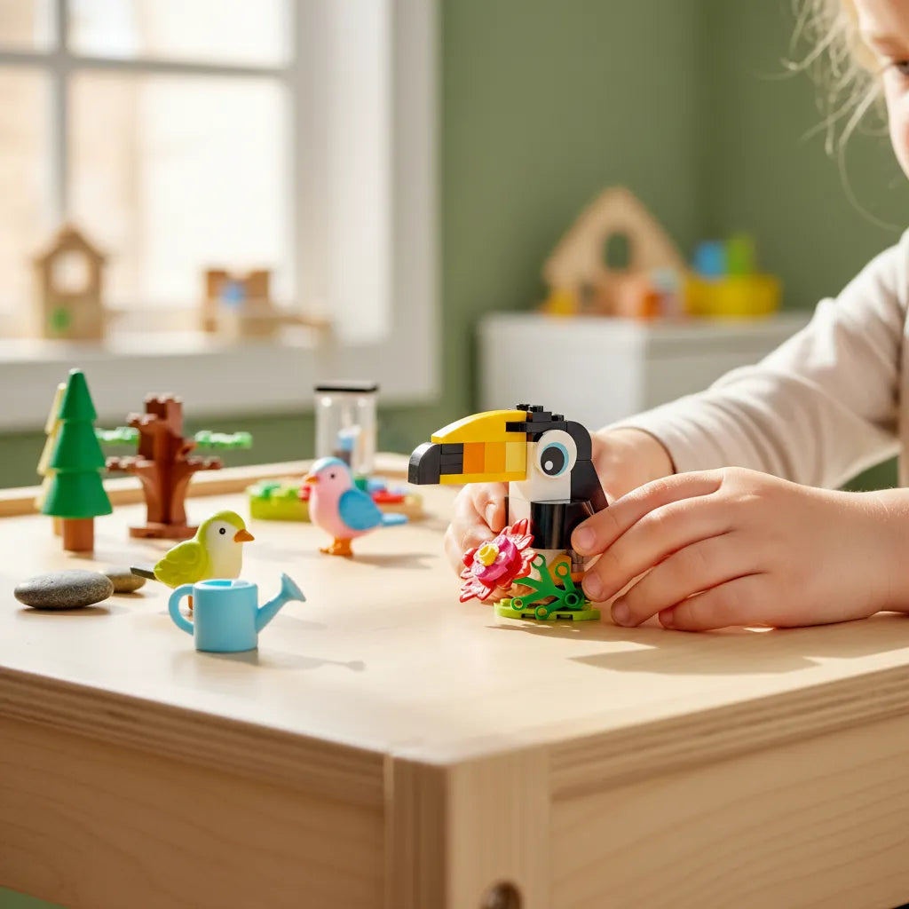Lego 3 En 1 Tucán Tropical 59 Piezas Para Niños