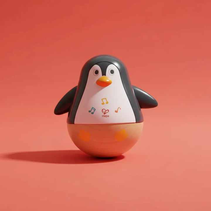 Juego Pingüino Sonajeros Musical Hape 3 Piezas Para Niños