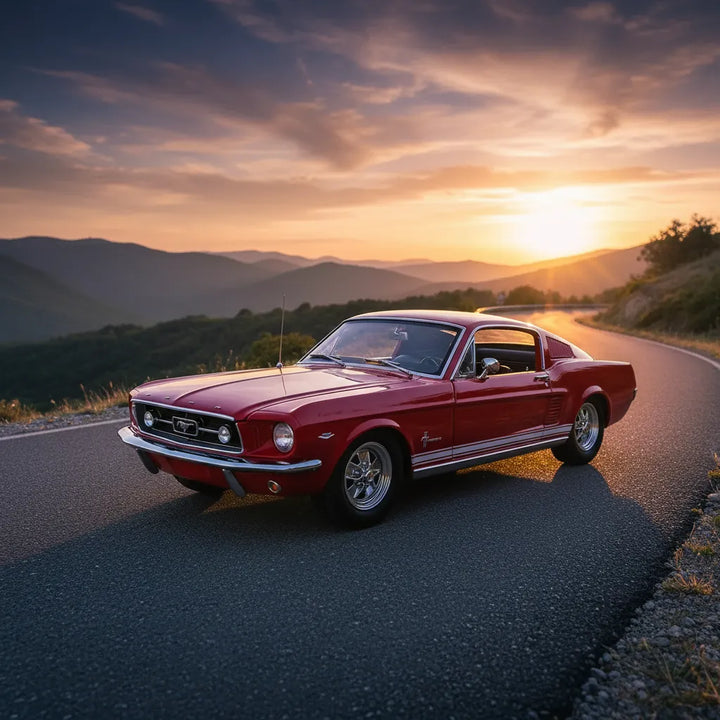 Carro Coleccionable Escala 1:24 Se 1967 Ford Mustang Gt Rojo
