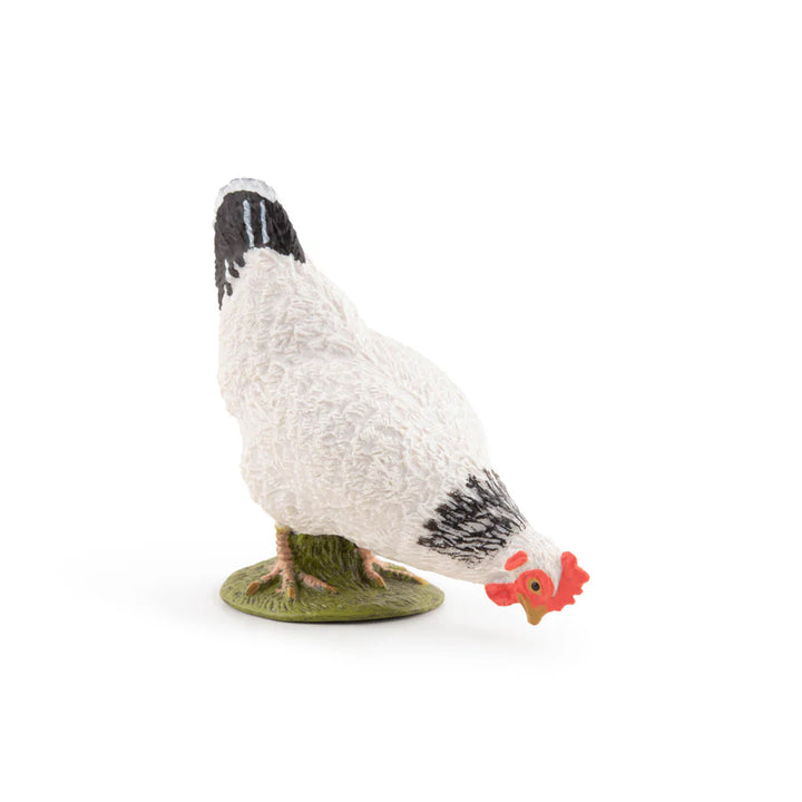 Figura Coleccionable Gallina Blanca Pitado A Mano Papo Niños