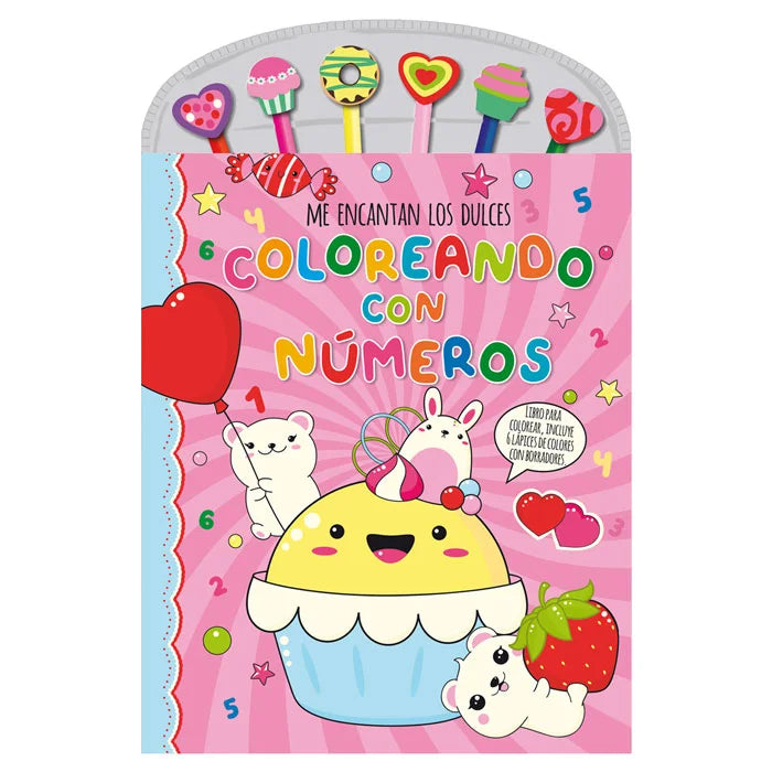 Libro De Colorear Con Números Los Dulces Niños