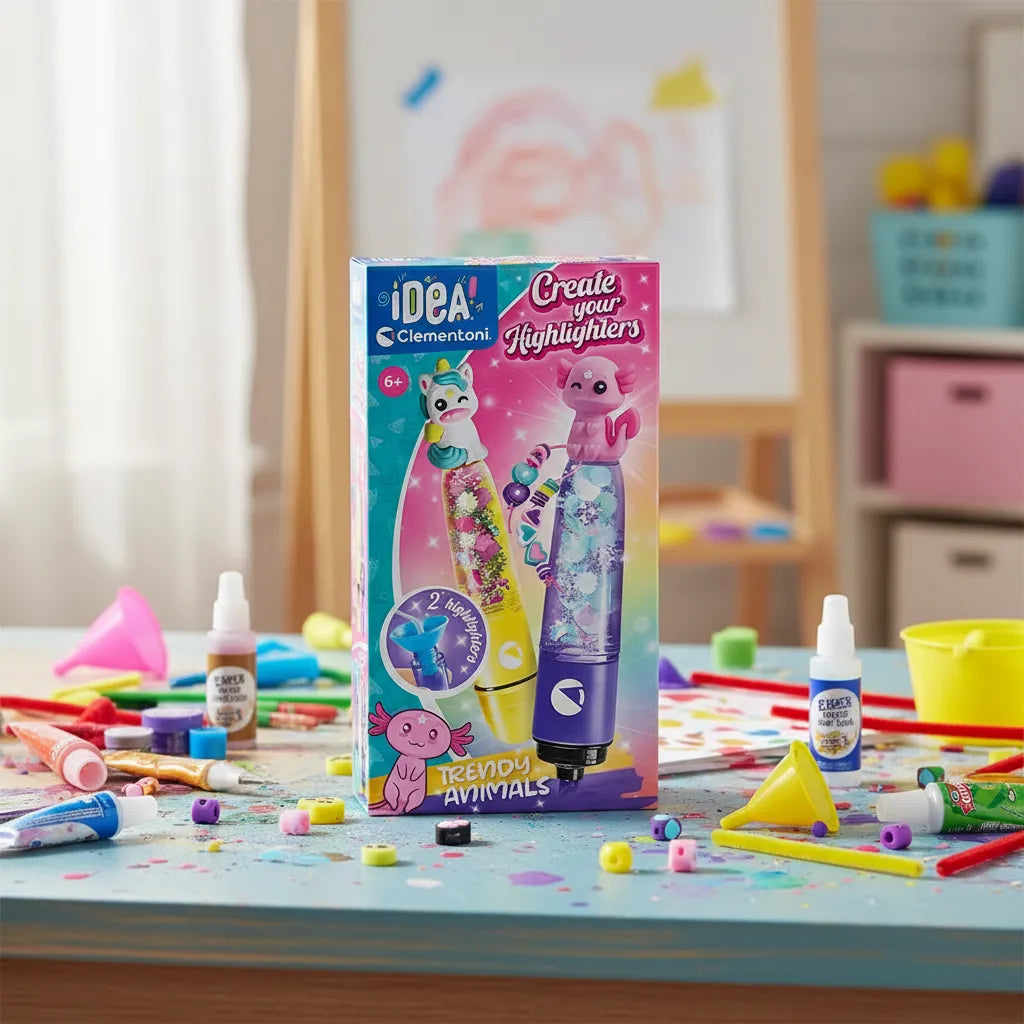 Juego Kit Crea Resaltadores Animales Fantásticos Para Niños