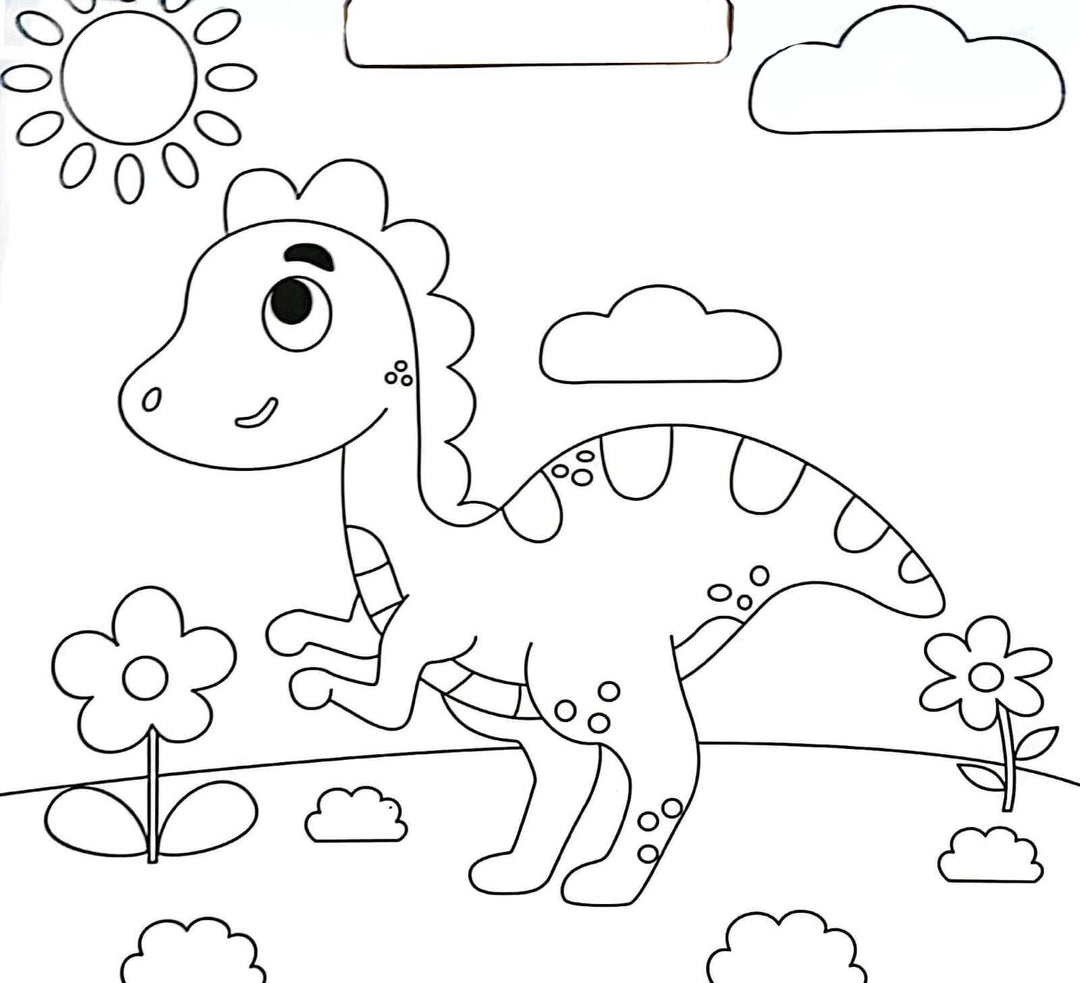 Libro Infantil Para Colorear Dinosaurios 100 Pegatinas