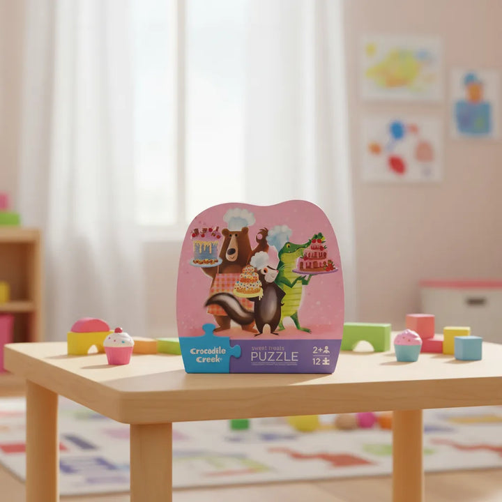 Rompecabezas Diseño Postres 12 Piezas Para Niños