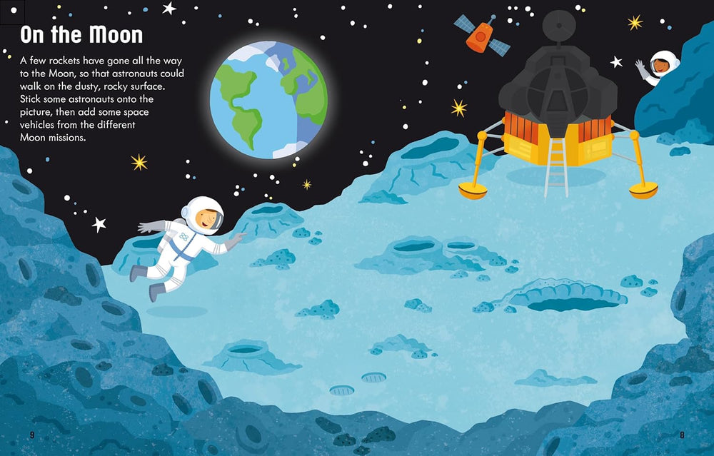Libro Didáctico Stickers Descubre El Espacio Para Niños