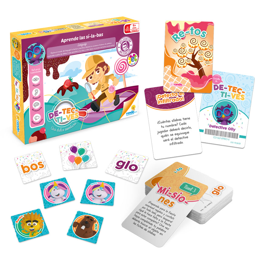 Juego De Mesa Educativo Detectives Silabas Niños
