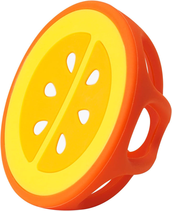 Mordedor Sensorial De Silicona Naranja Para Bebé