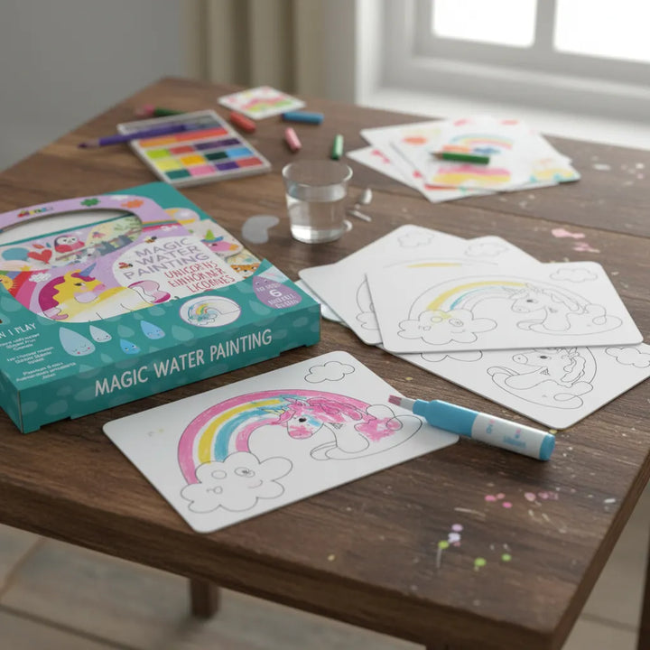 Libro Magico Para Pintar Con Agua Unicornios