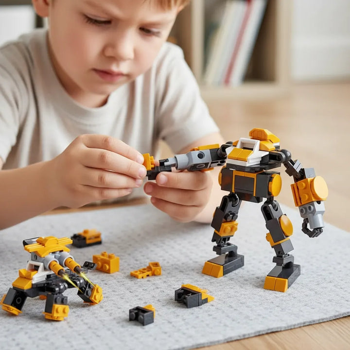 Juego Bloques Robot Titan2 En 1 Para Niños