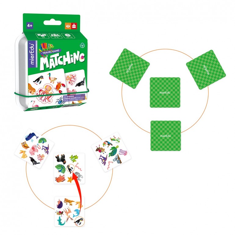 Juego Cartas Emparejar Animales Niños
