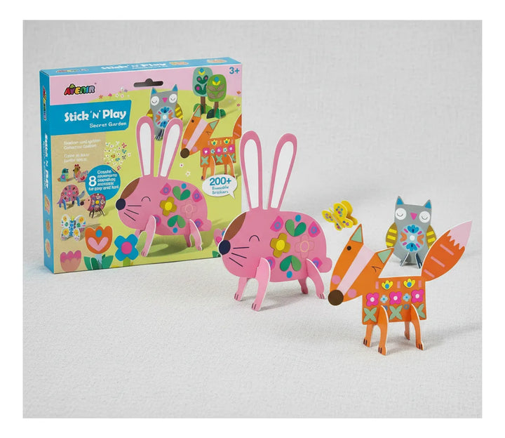 Set De Arte Y Manualidades Animales Del Jardin Con Stickers