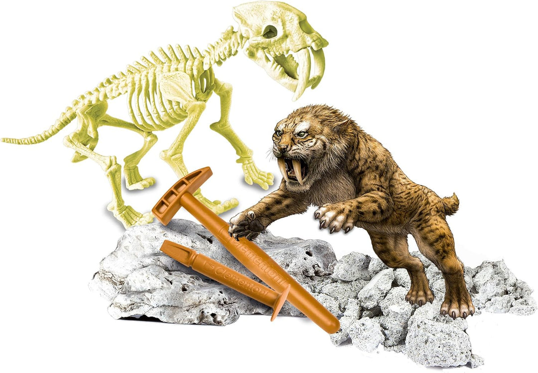 Juego Didáctico Fósiles Smilodon Para Niños