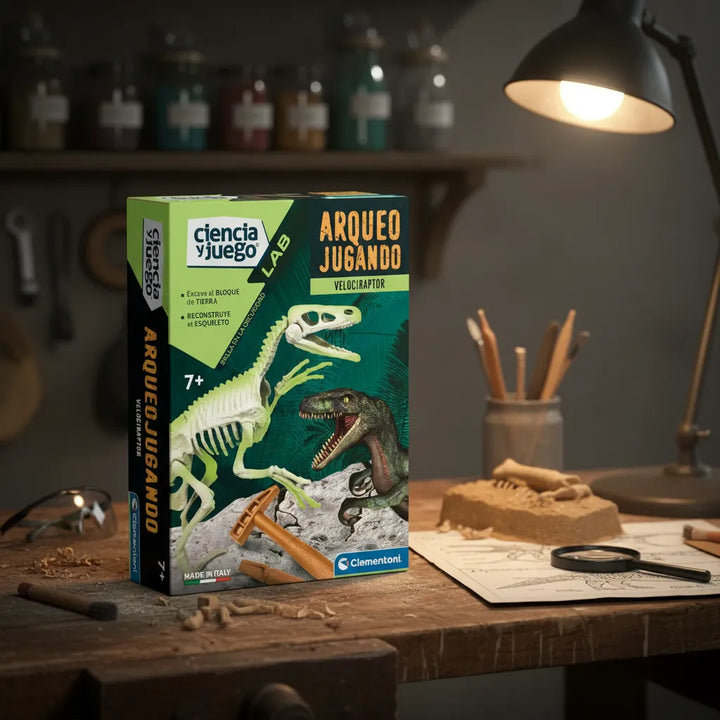 Juego Didáctico Fósiles De Velociraptor Niños