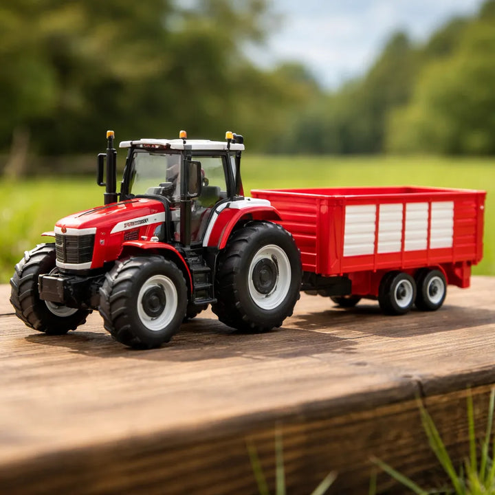 Tractor a escala Massey Ferguson Rojo