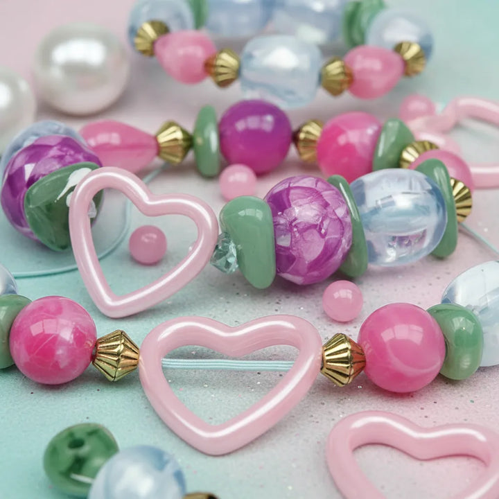 Set Hacer Pulseras Perlas Brillantes Juguetes Niñas