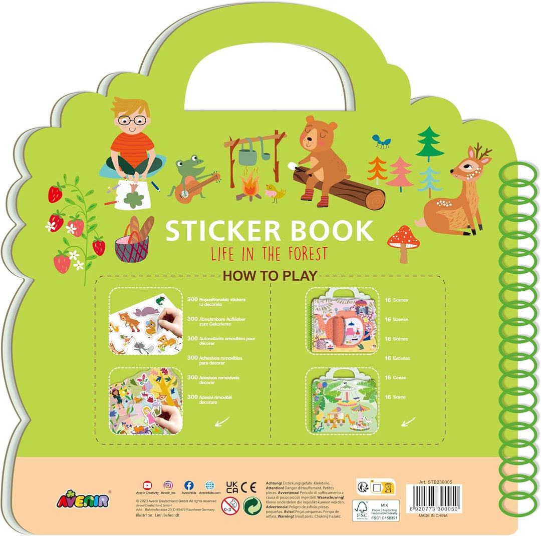 Libro Con Stickers Bosque Para Niños
