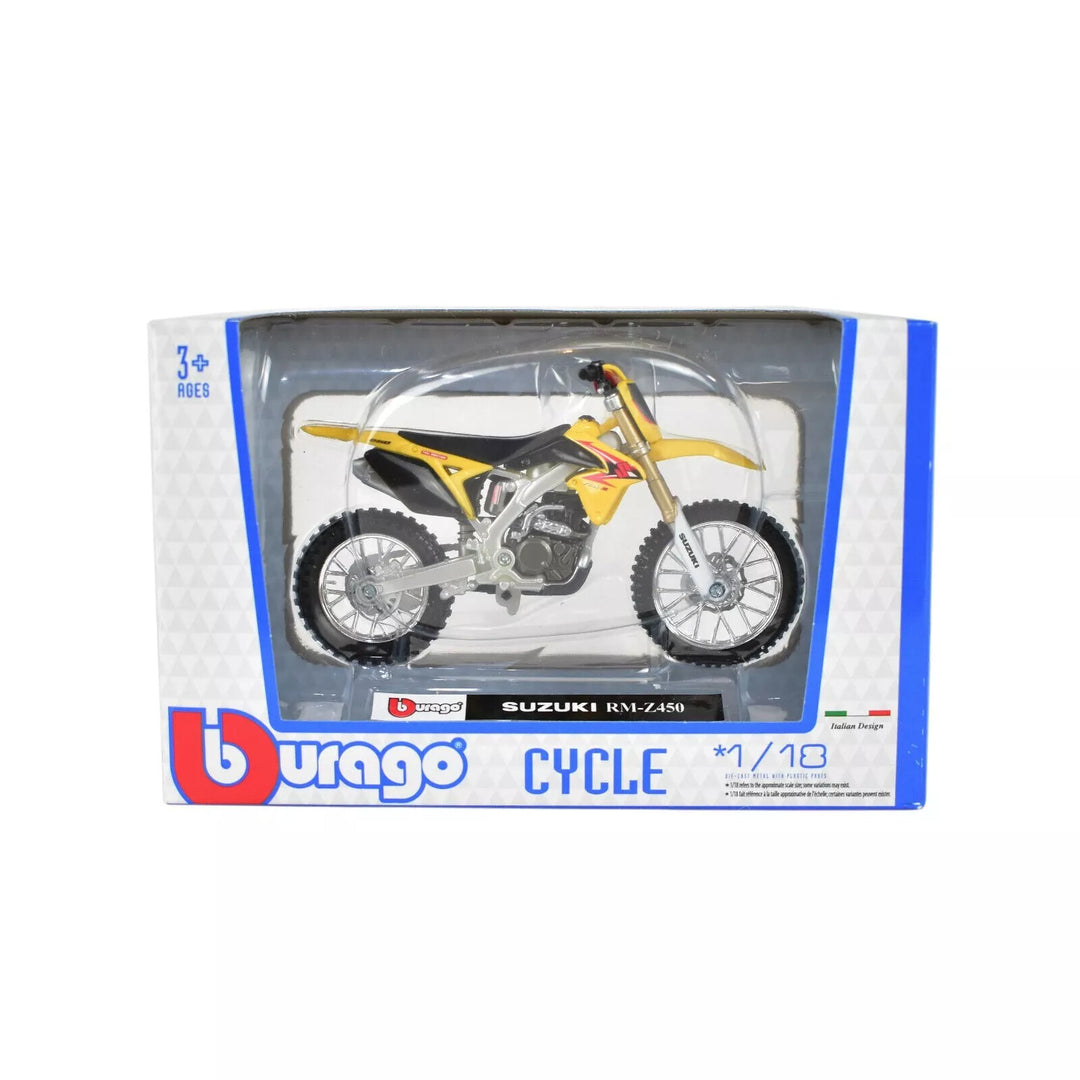 Moto Suzuki Rmz 450 1/18 Die Cast Bburago