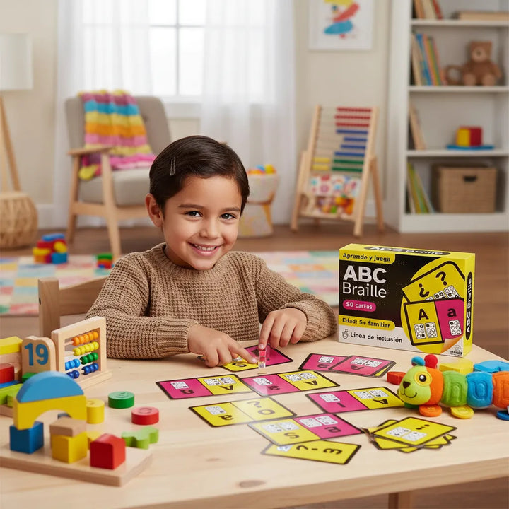 Juego De Cartas Didáctico Braille Abc Niños