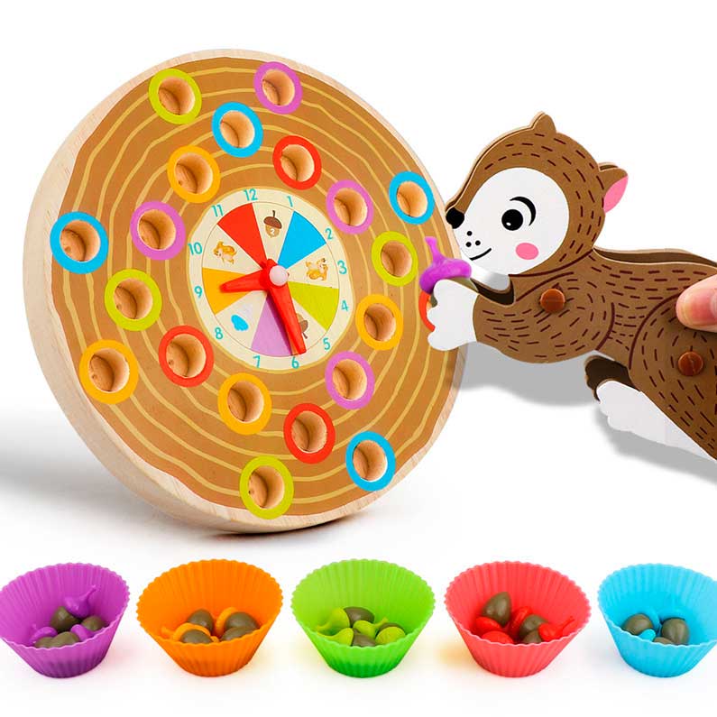 Juego Motricidad Ardilla Busca Nueces Para Niños