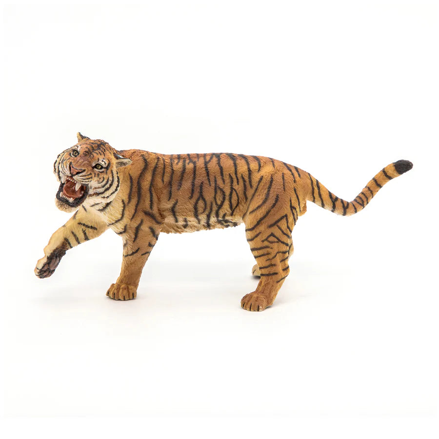 Figura De Colección Tigre Pintado A Mano Papo Para Niños