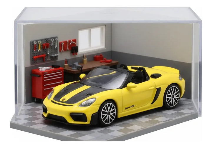 Carro A Escala Bburago 1:45 Porshe 718 Spyder Rs Amarillo