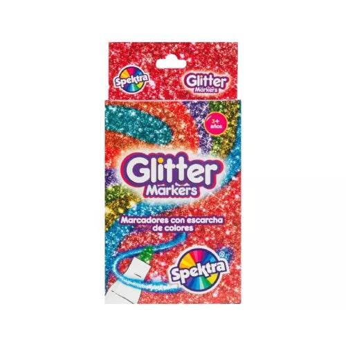 Set De Marcadores Glitter Markers Caja X6 Para Niños