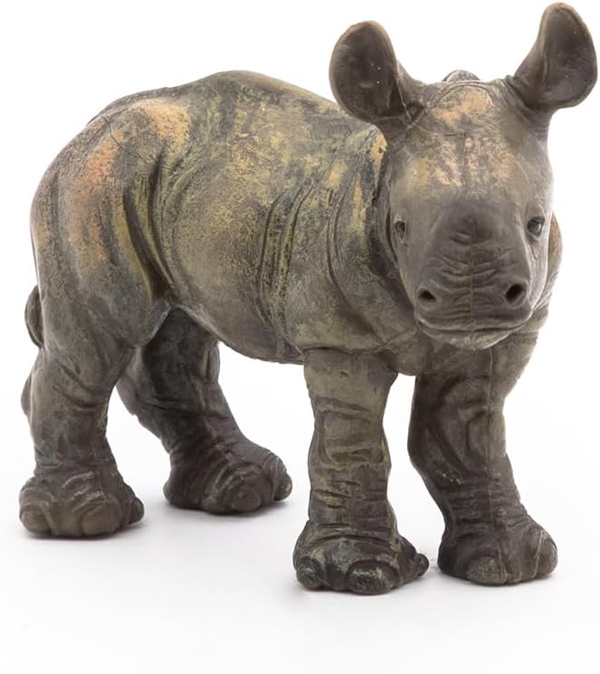 Figura  Cría De Rinoceronte Pintada A Mano papo