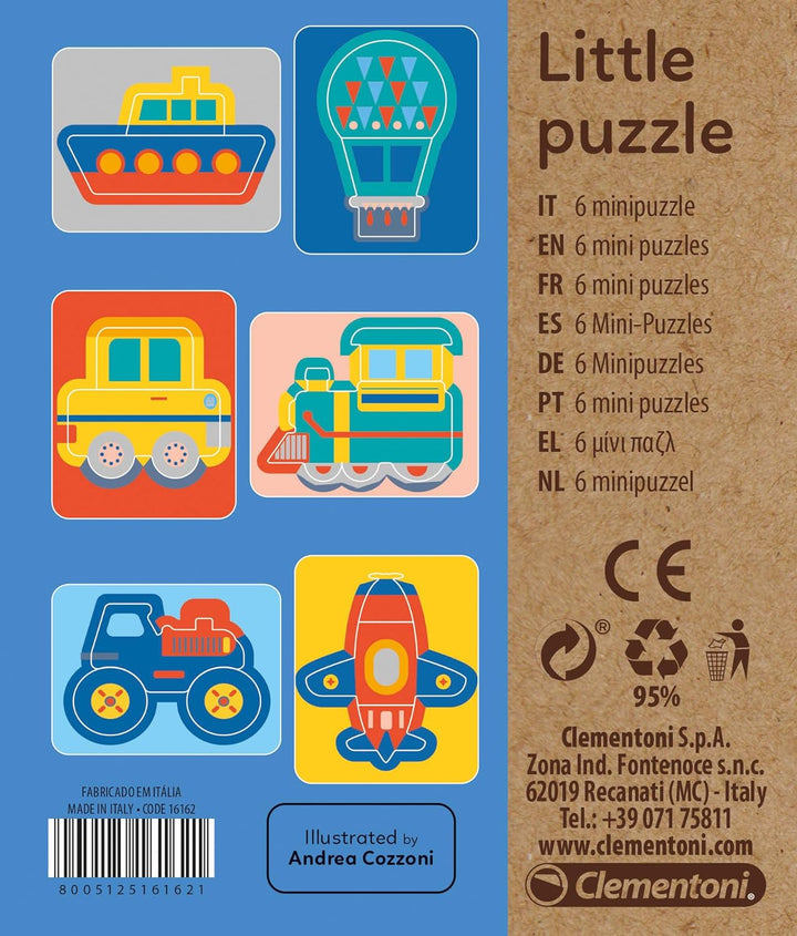 Juego Rompecabezas 6 Vehículos 2 A 3 Piezas Para Niños