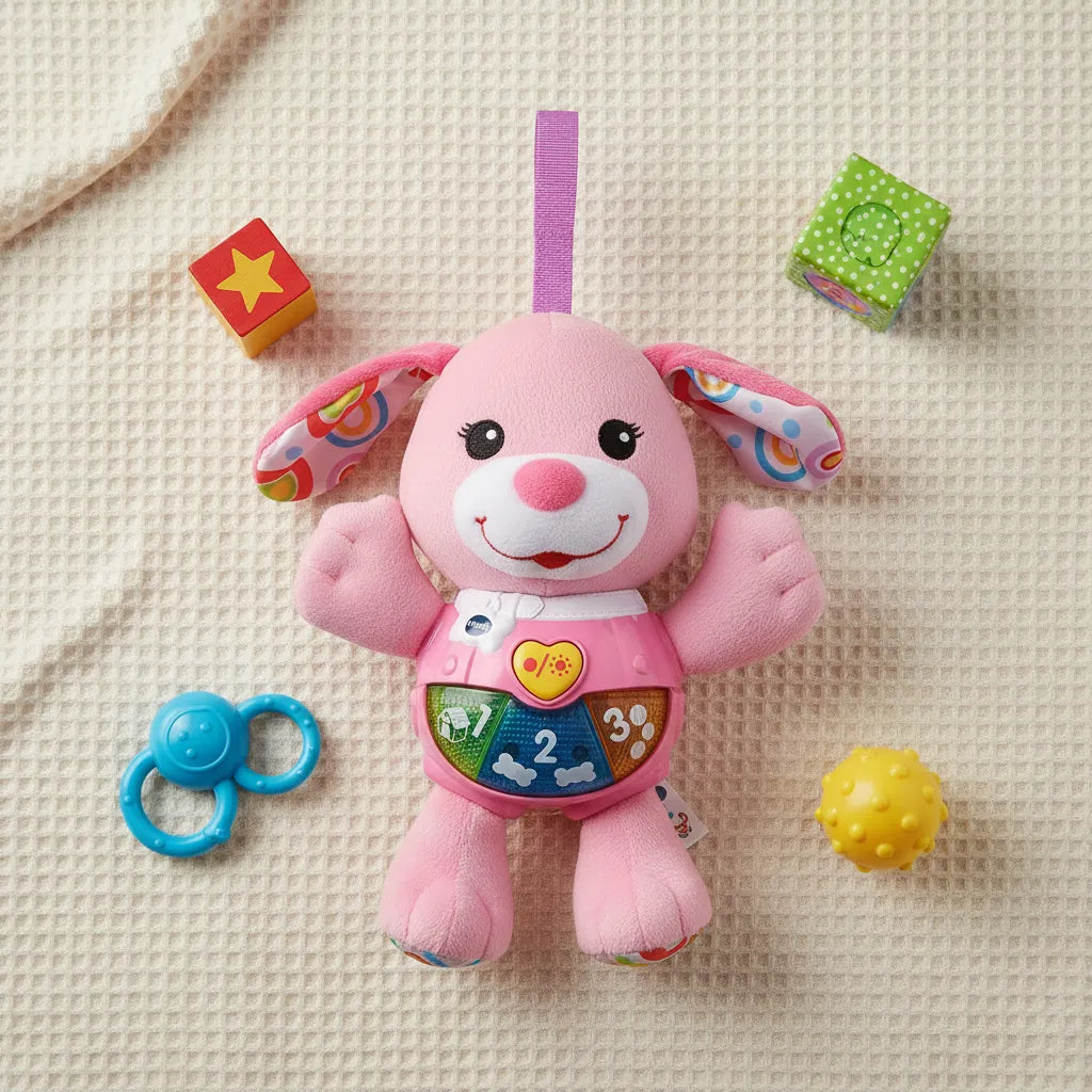 Juguete Bebé Peluche Perrita Luces Sonido
