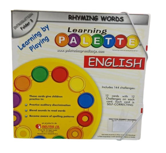 Juego Didáctico tarjetas en Ingles Preescolar Para Niños