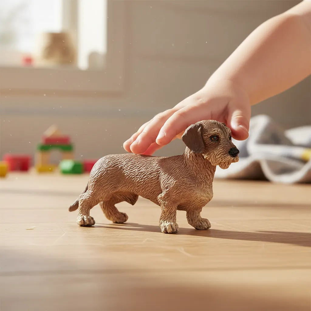 Figura Coleccionable Perro Salchicha Pintado A Mano Papo