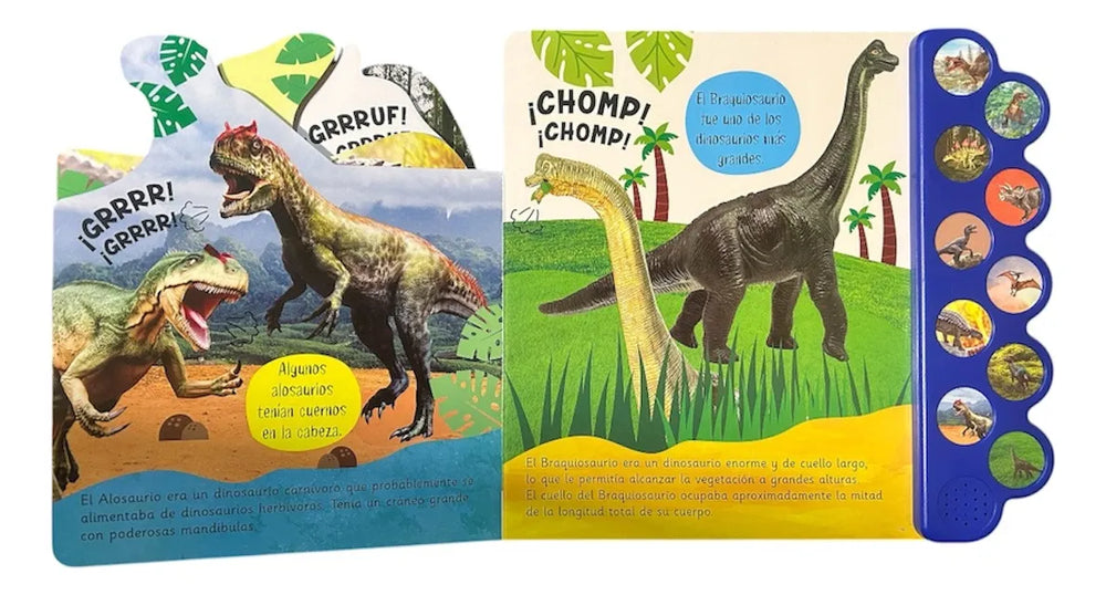 Libro De Sonidos Dinosaurios Las Temibles Criaturas Niños