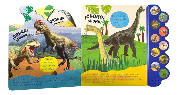 Libro De Sonidos Dinosaurios Las Temibles Criaturas Niños