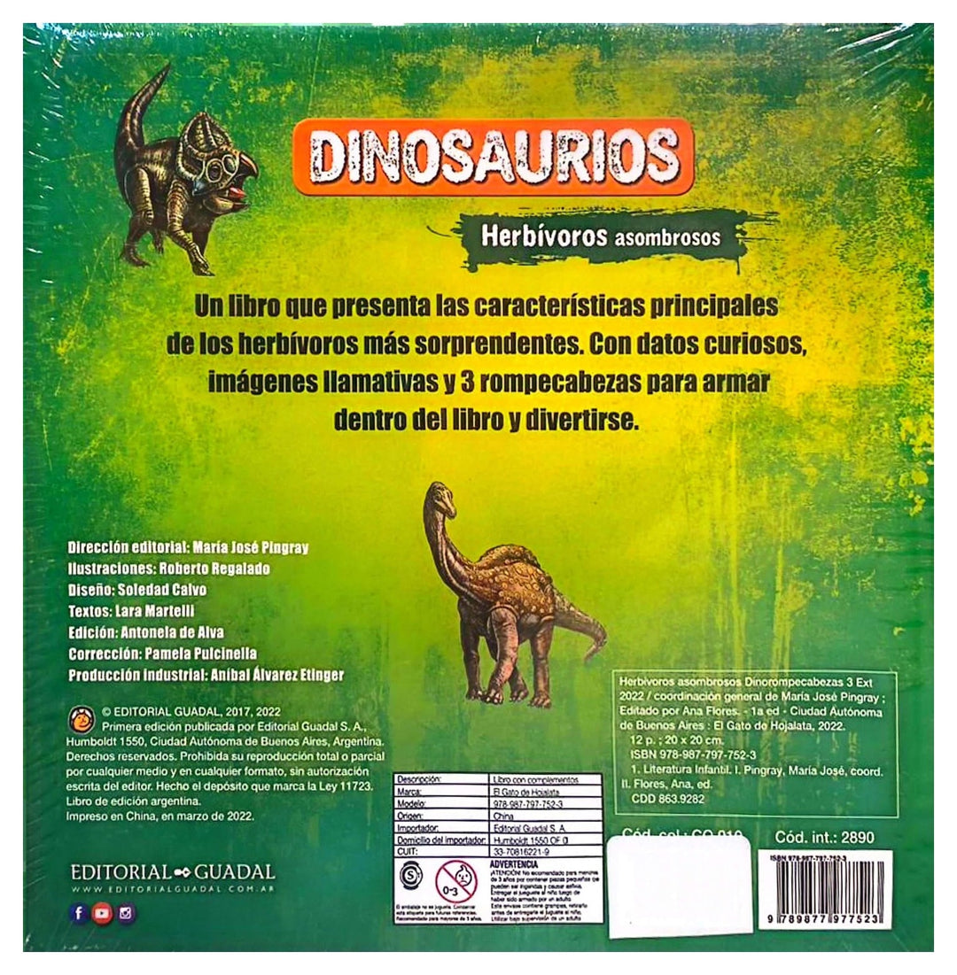 Libro Infantil Dinosaurios Herbívoros