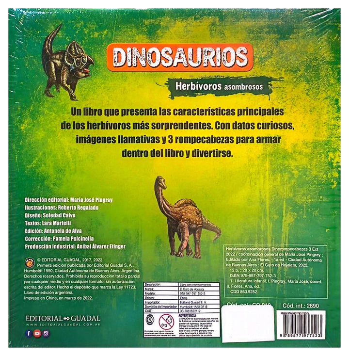 Libro Infantil Dinosaurios Herbívoros
