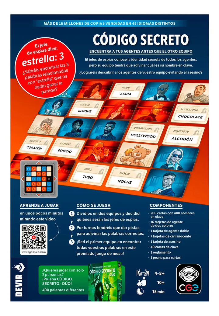 Juego de Mesa Código Secreto