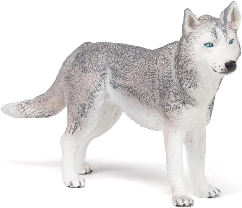 Figura Coleccionable Perro Husky Pintada A Mano papo