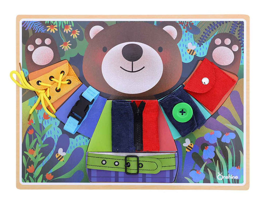 Rompecabezas Motricidad Oso De Madera Niños