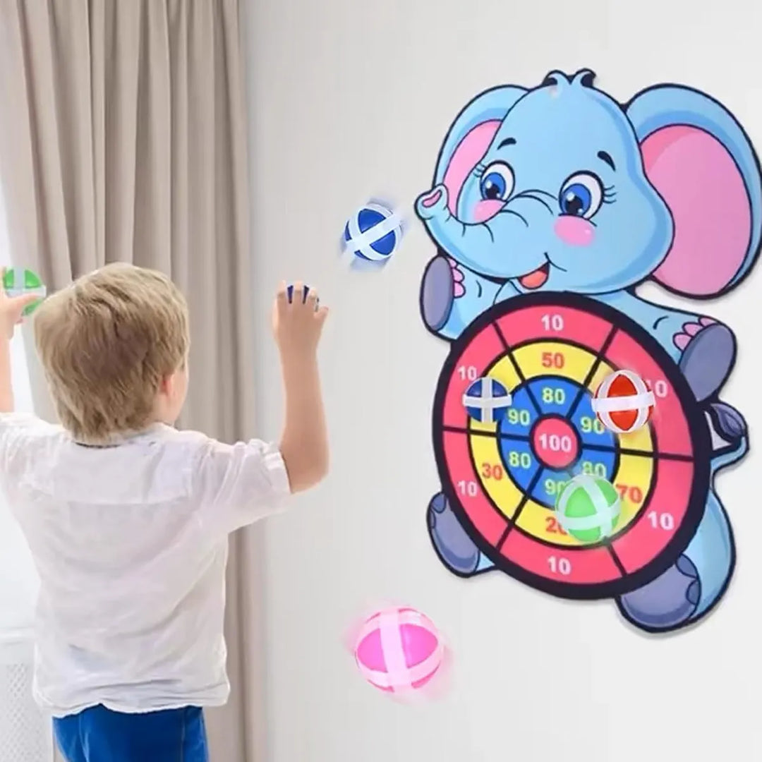 Juego Divertido Elefante Dardos Velcro Para Niños