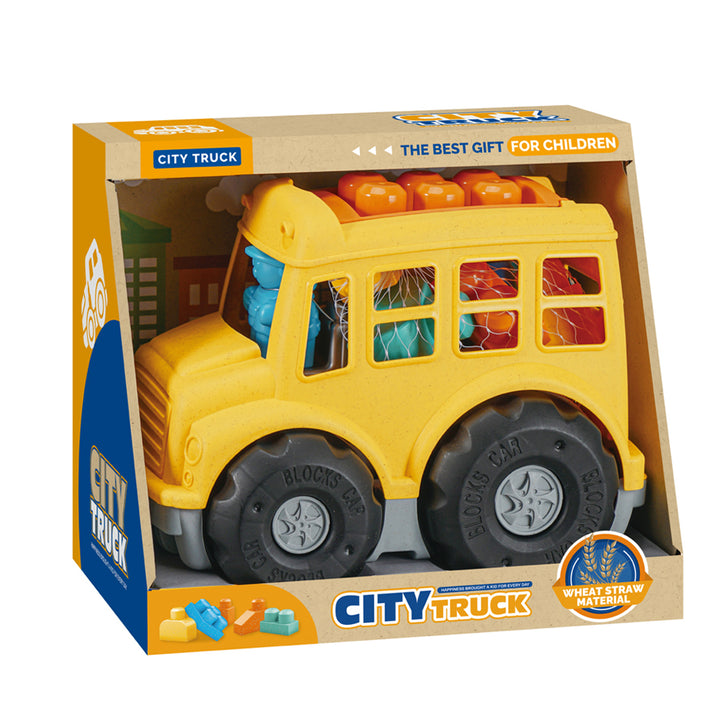 Juego Bus Escolar Resistente De Empuje Niños