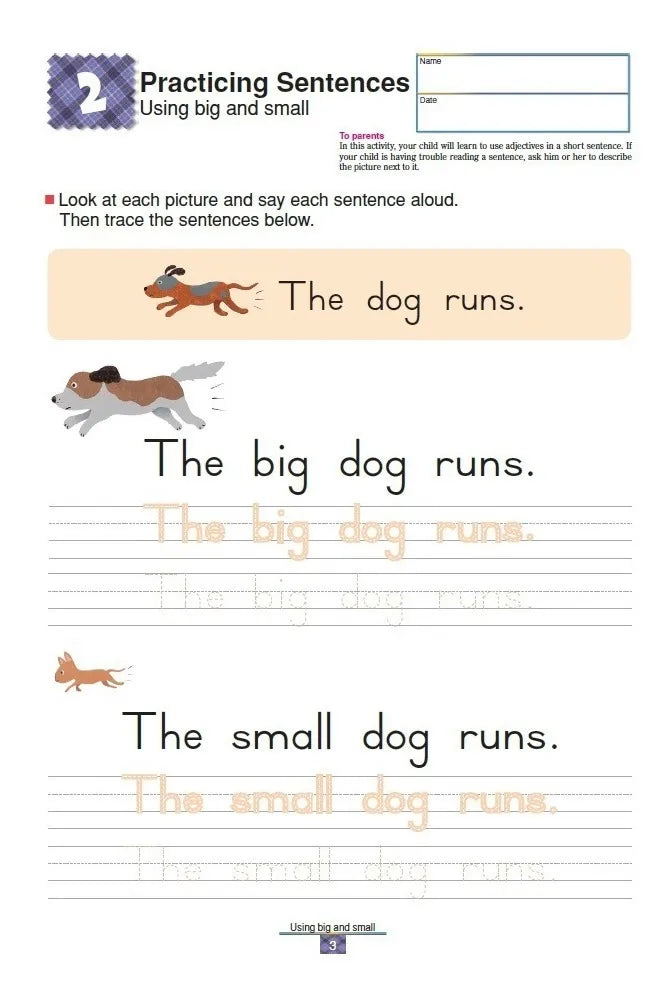 Libro Kumon My book of sentences para niños niñas