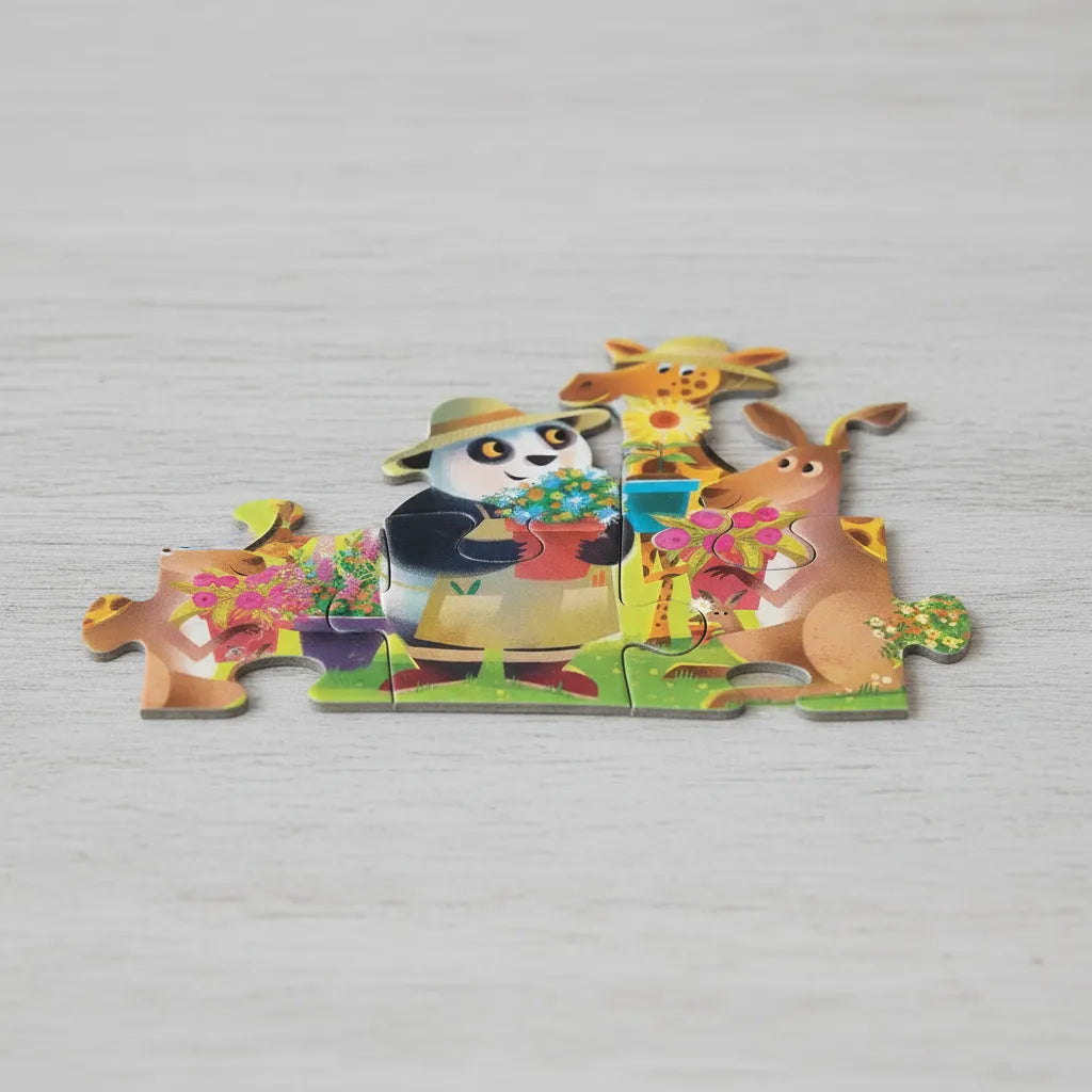 Rompecabezas Diseño Jardín 12 Piezas Para Niños